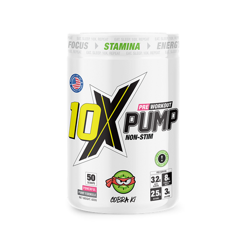 10X Athletic PUMP Non-Stim Pre-Workout 600g