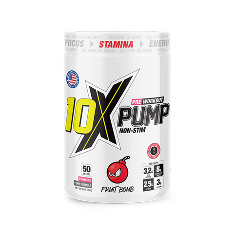10X Athletic PUMP Non-Stim Pre-Workout 600g