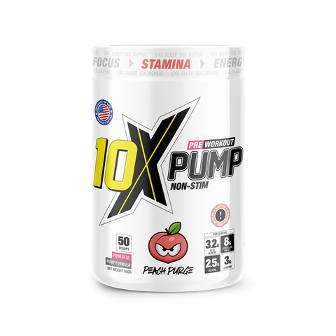 10X Athletic PUMP Non-Stim Pre-Workout 600g