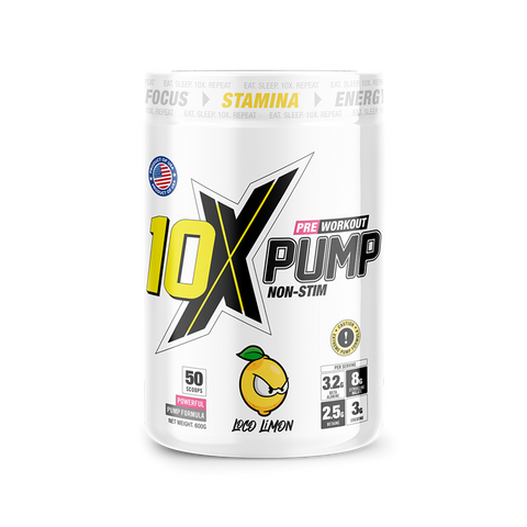 10X Athletic PUMP Non-Stim Pre-Workout 600g