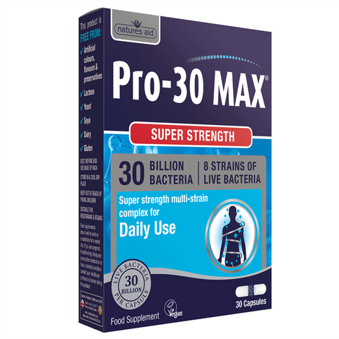 Natures Aid Pro-30 MAX 8 Strain Complex 30 Capsules